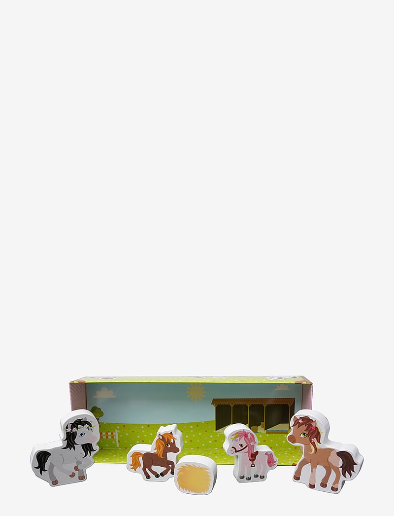 Barbo Toys - My Little Toy box - Horses and Ponies - puidust figuurid - color horse - 1