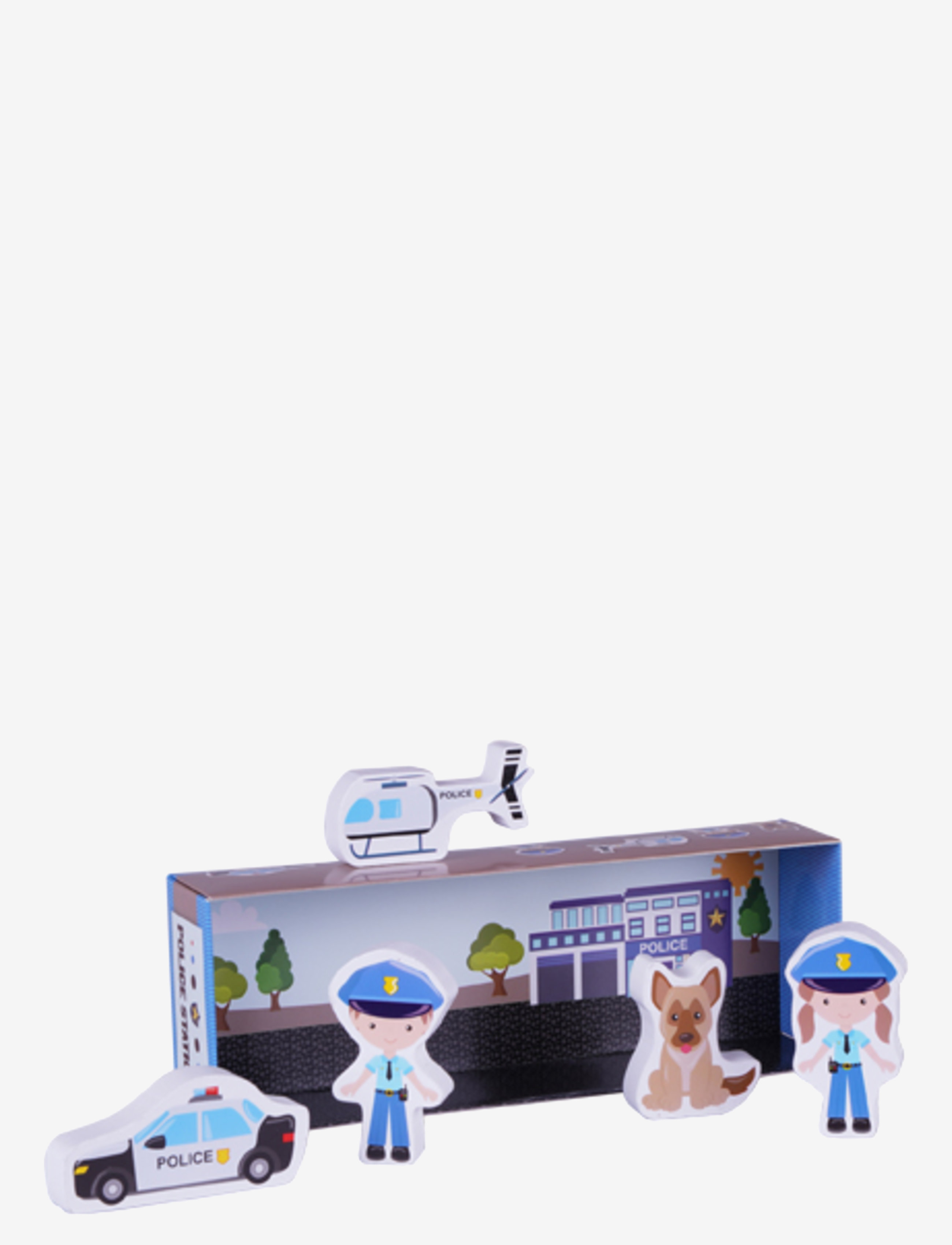 Barbo Spielzeug My Little Toy Box Police Int, One Size, Playsets & Action Figures, Mehrfarbig/gemustert - Wooden Kinder