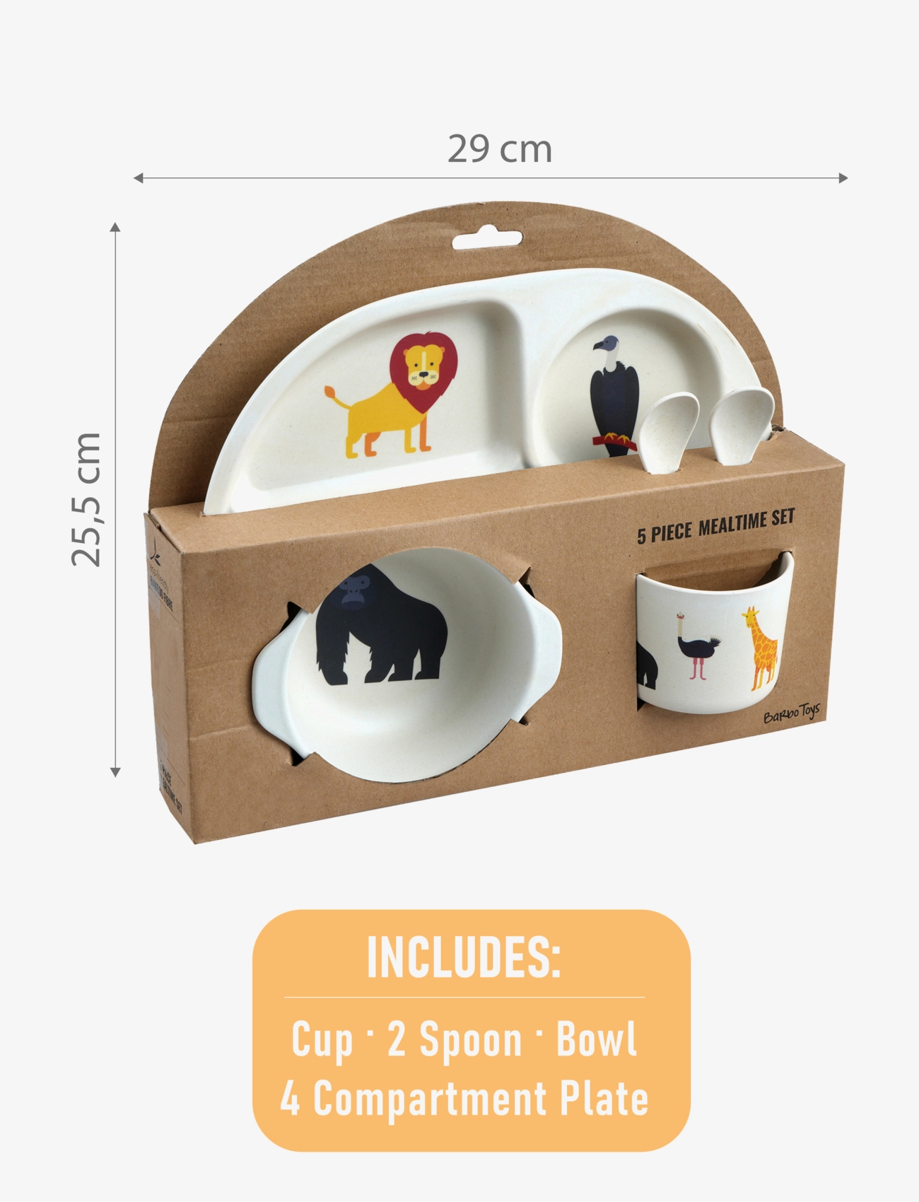 Barbo Toys - Safari 4 set - serveringssæt - multiple color - 2