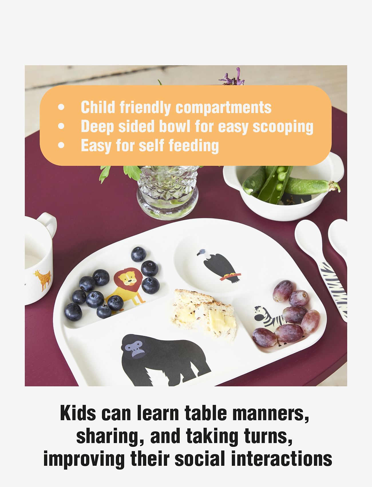 Barbo Toys - Safari 4 set - serveringsset - multiple color - 3