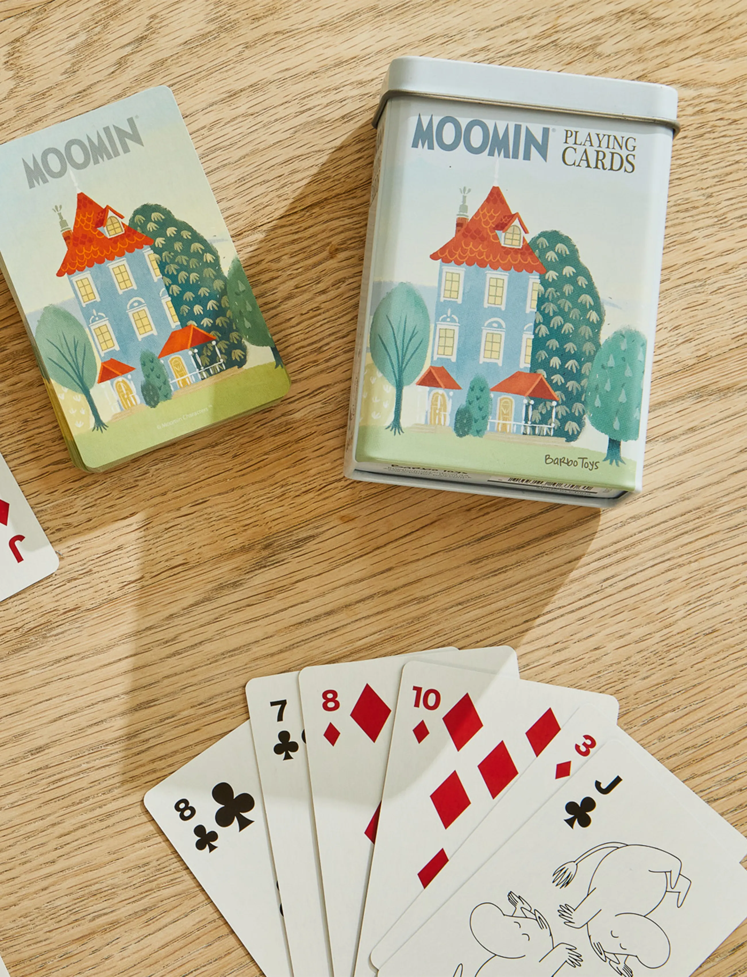 MUMIN Moomin Playing Cards In Tin Box House, One Size, Games, Mehrfarbig/gemustert - Card Kinder