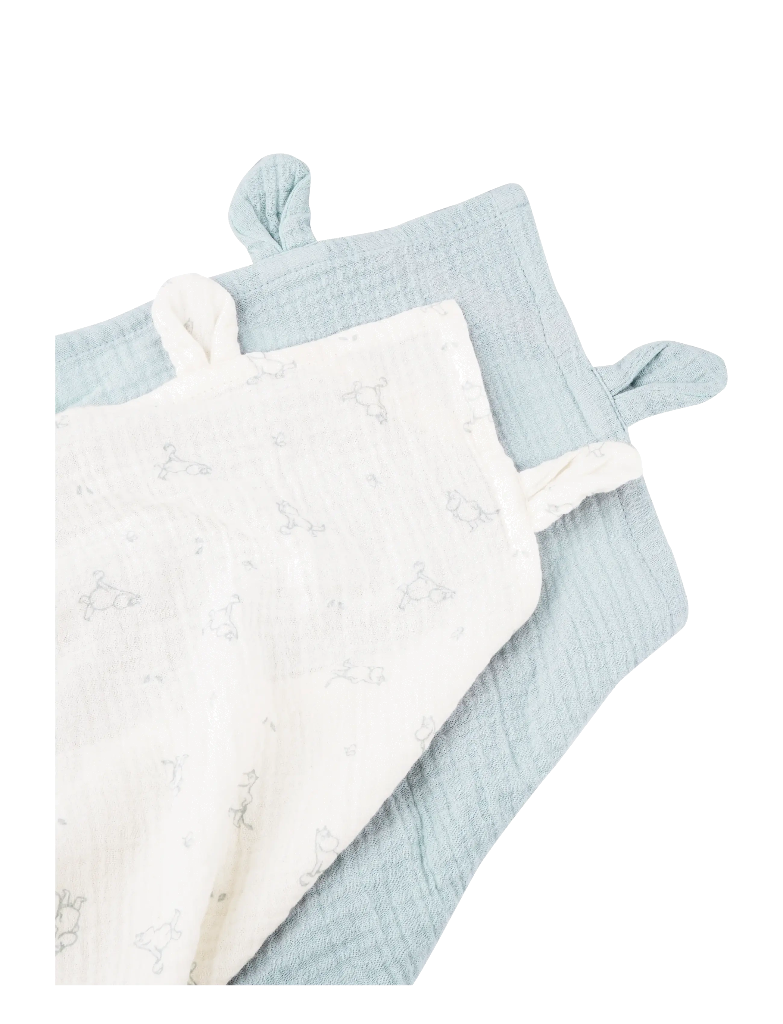 MOOMIN - Moomin Muslin Baby Cloth 2-pack - Blue - 60x60cm - plaids en mousseline - blue - 2