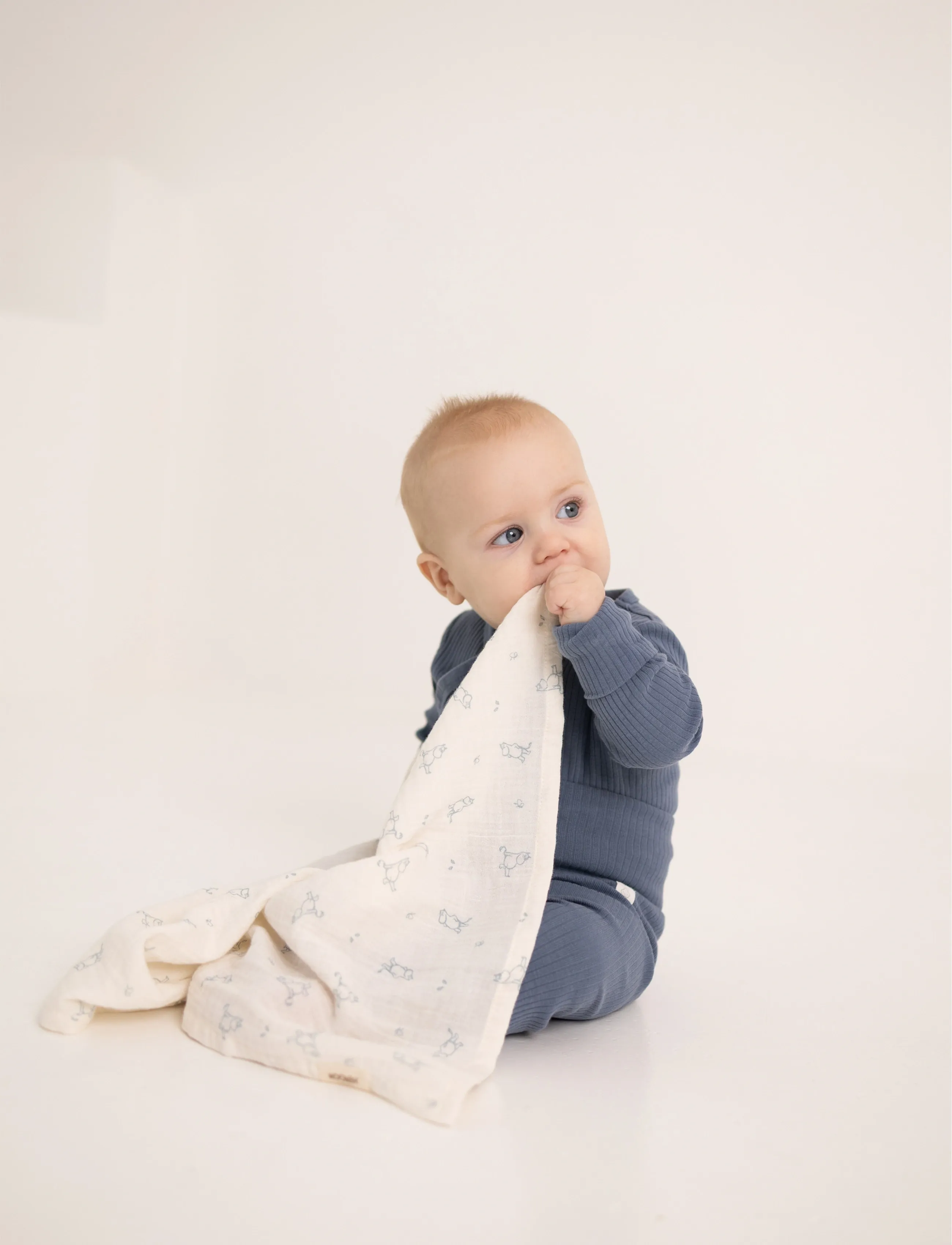 MUMIN Moomin Muslin Baby Cloth 2-Pack Blue 60X60Cm, One Size, Muslins, Blau - Cloths, Kinder