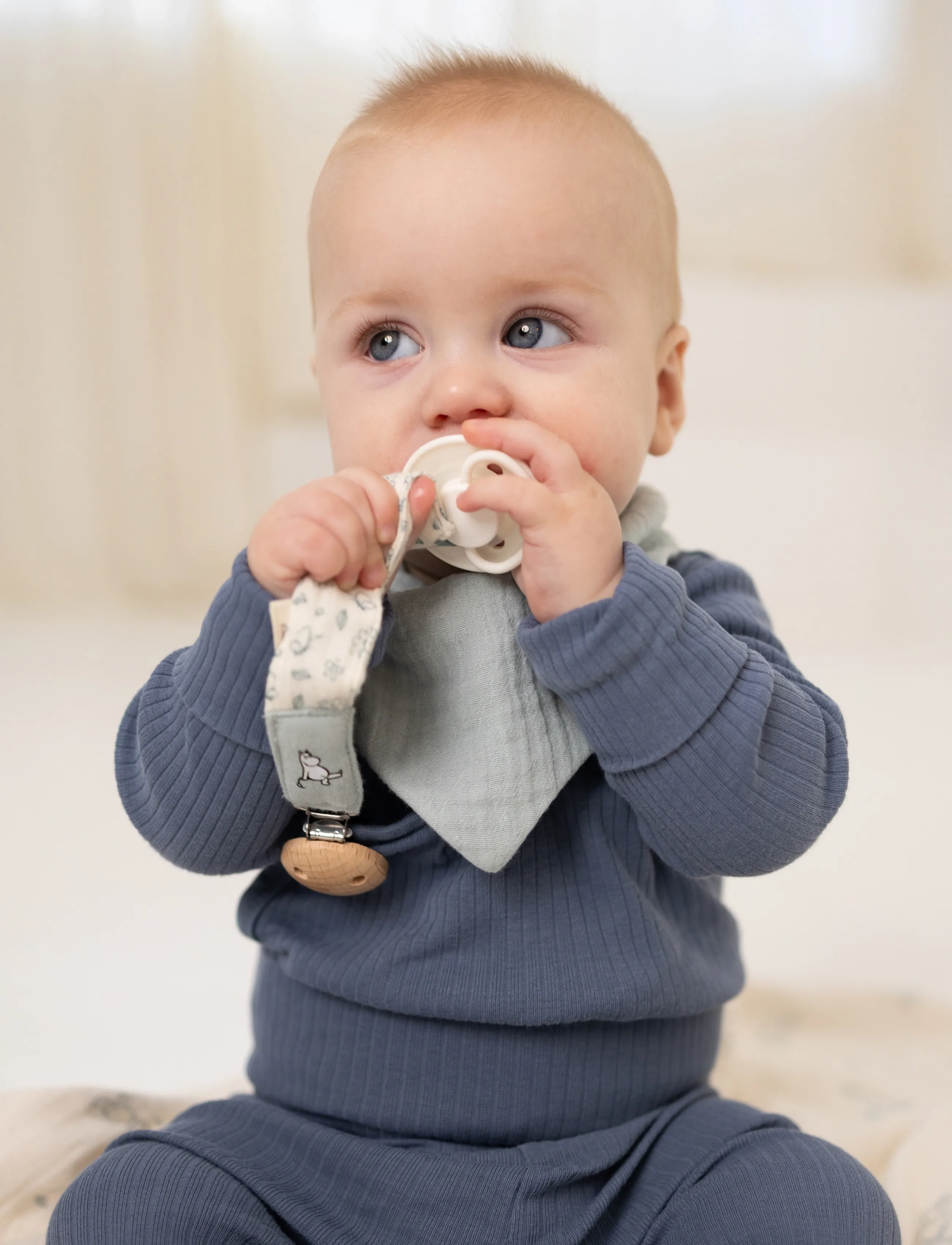MUMIN Moomin Pacifier Clip Blue, One Size, Pacifiers & Accessories, Blau - Clips, Kinder