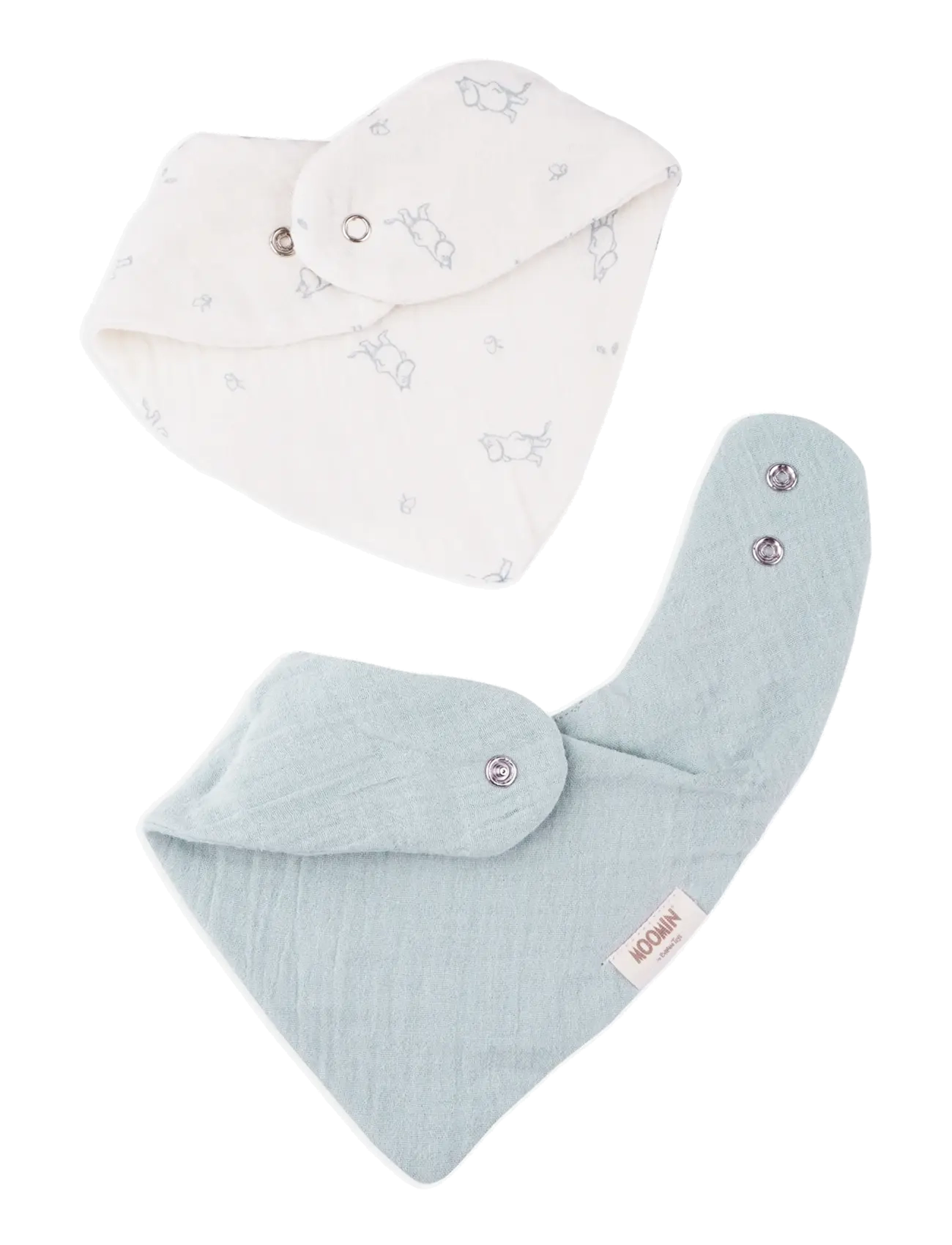 MOOMIN - Moomin Bandana Bibs 2-pack - Blue - sleeveless bibs - blue - 2
