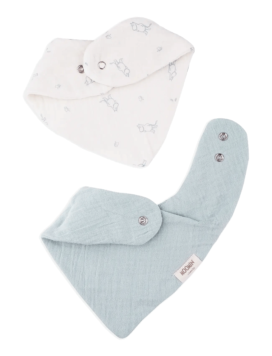 MOOMIN - Moomin Bandana Bibs 2-pack - Blue - sleeveless bibs - blue - 2