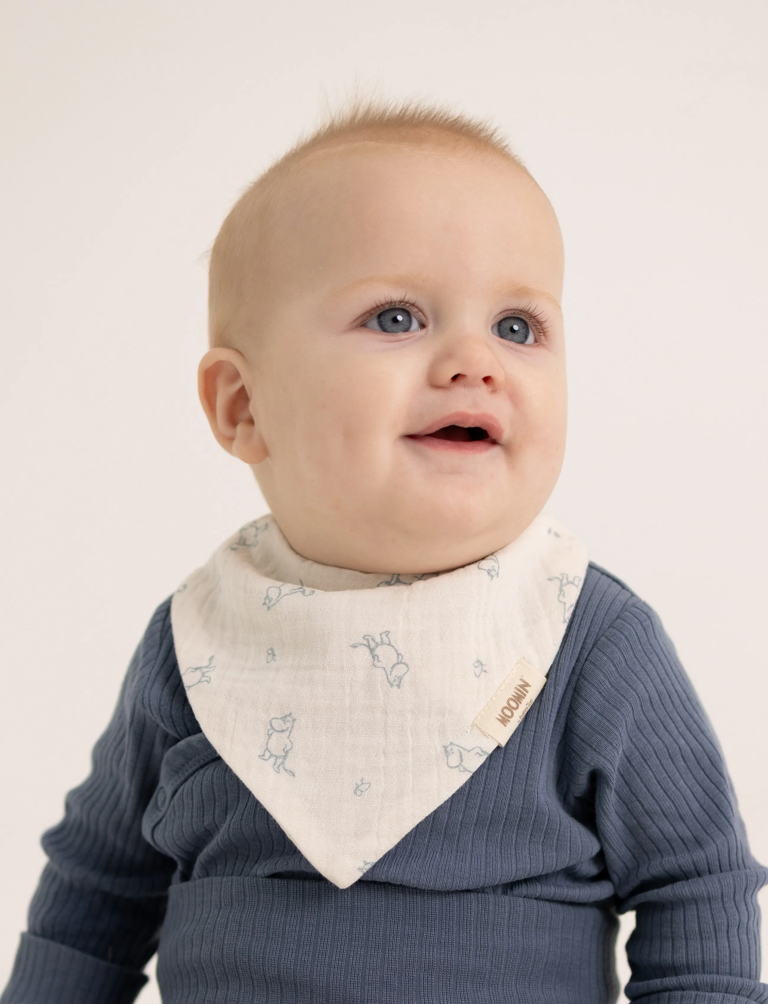MUMIN Moomin Bandana Bibs 2-Pack Blue, One Size, Bibs, Blau - Sleeveless Kinder