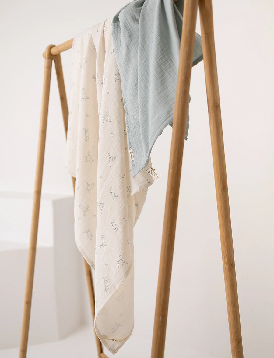 Muumitrollid - Moomin - Muslin Swaddle Blanket - Blue - musliinist tekid - blue - 2