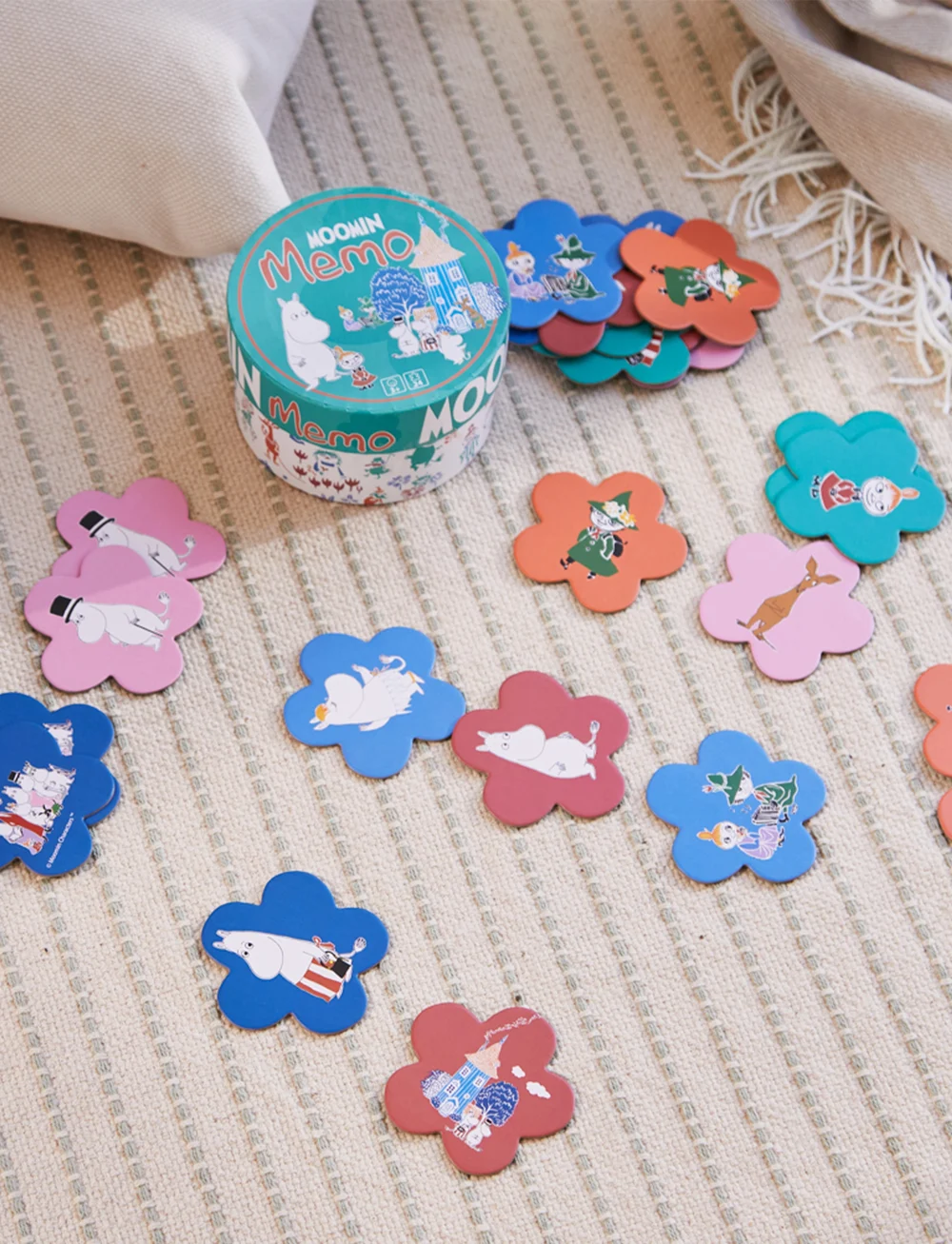 MOOMIN - Moomin Round Memo with flower bricks - memo - multiple color - 0