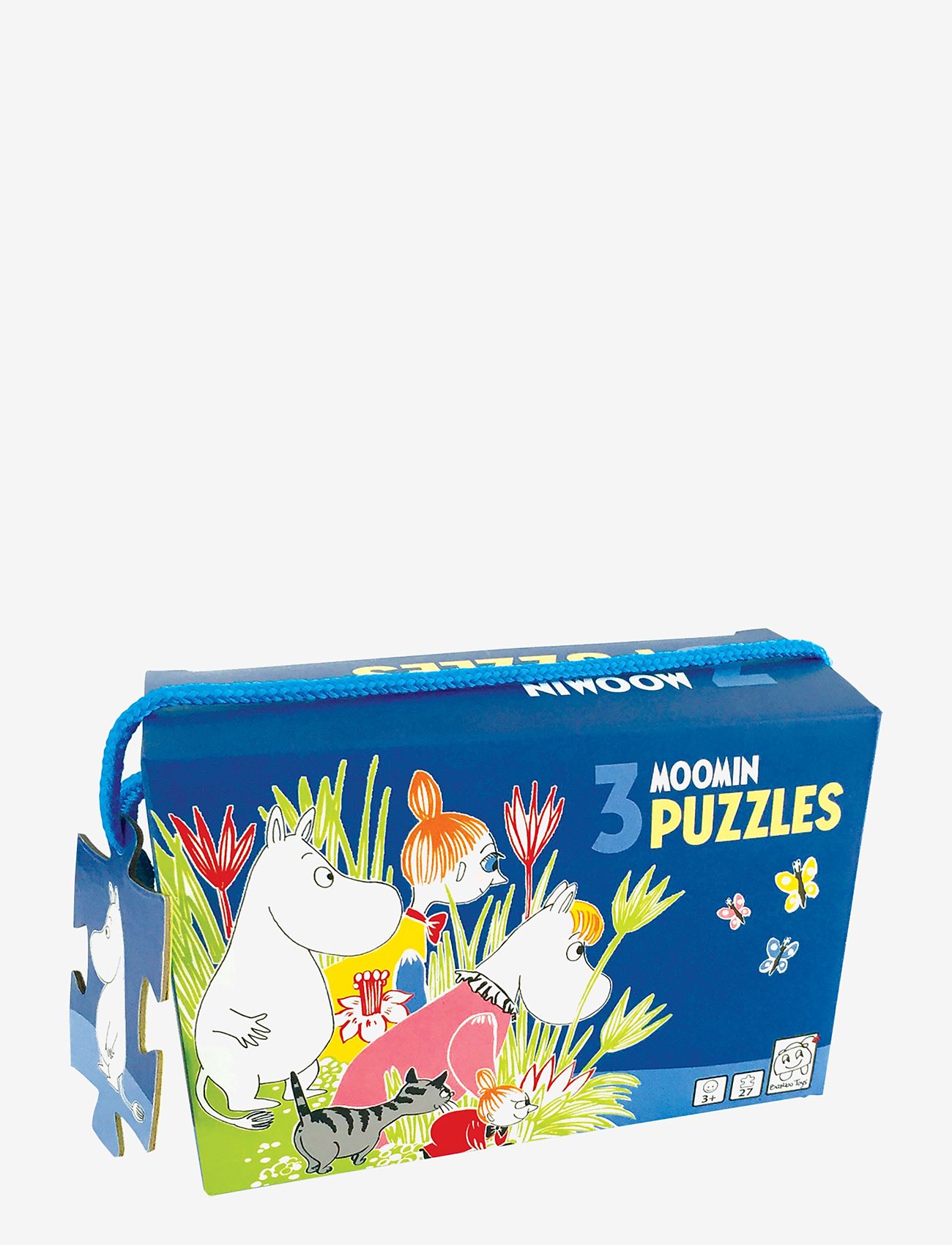 Barbo Toys - Moomin 3 puzzle in a box with handel - klassiske puslespil - multiple color - 2