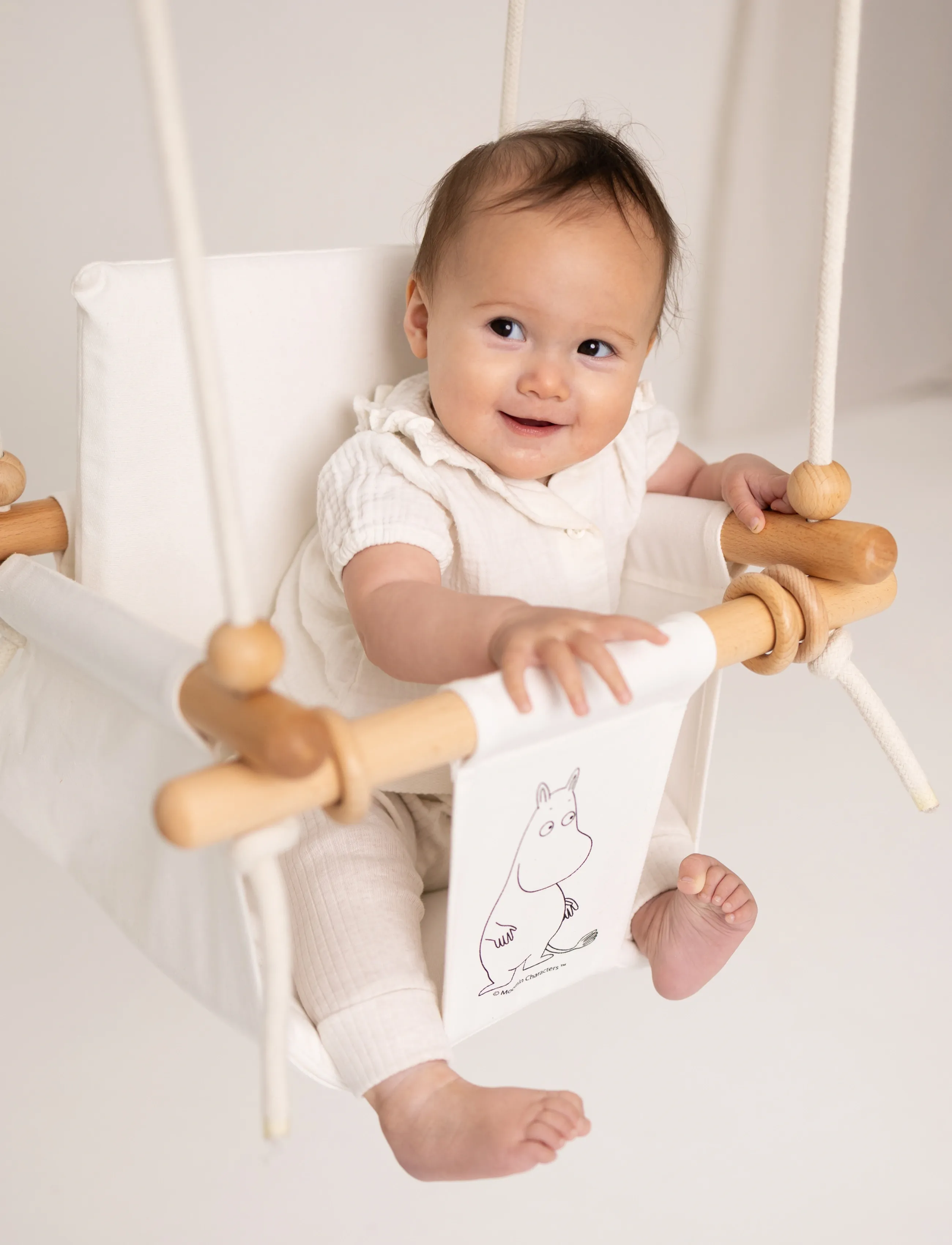 MUMIN Moomin Baby Swing, One Size, Outdoor Spielzeug, Weiß - Swings, Kinder