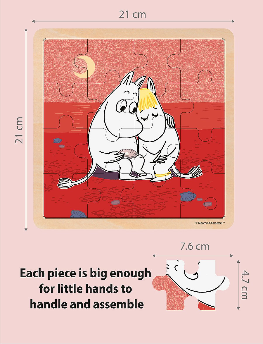 Muumitrollid - Moomin - Wooden Square Puzzle - Caring - puidust pusled - 1016 - 2