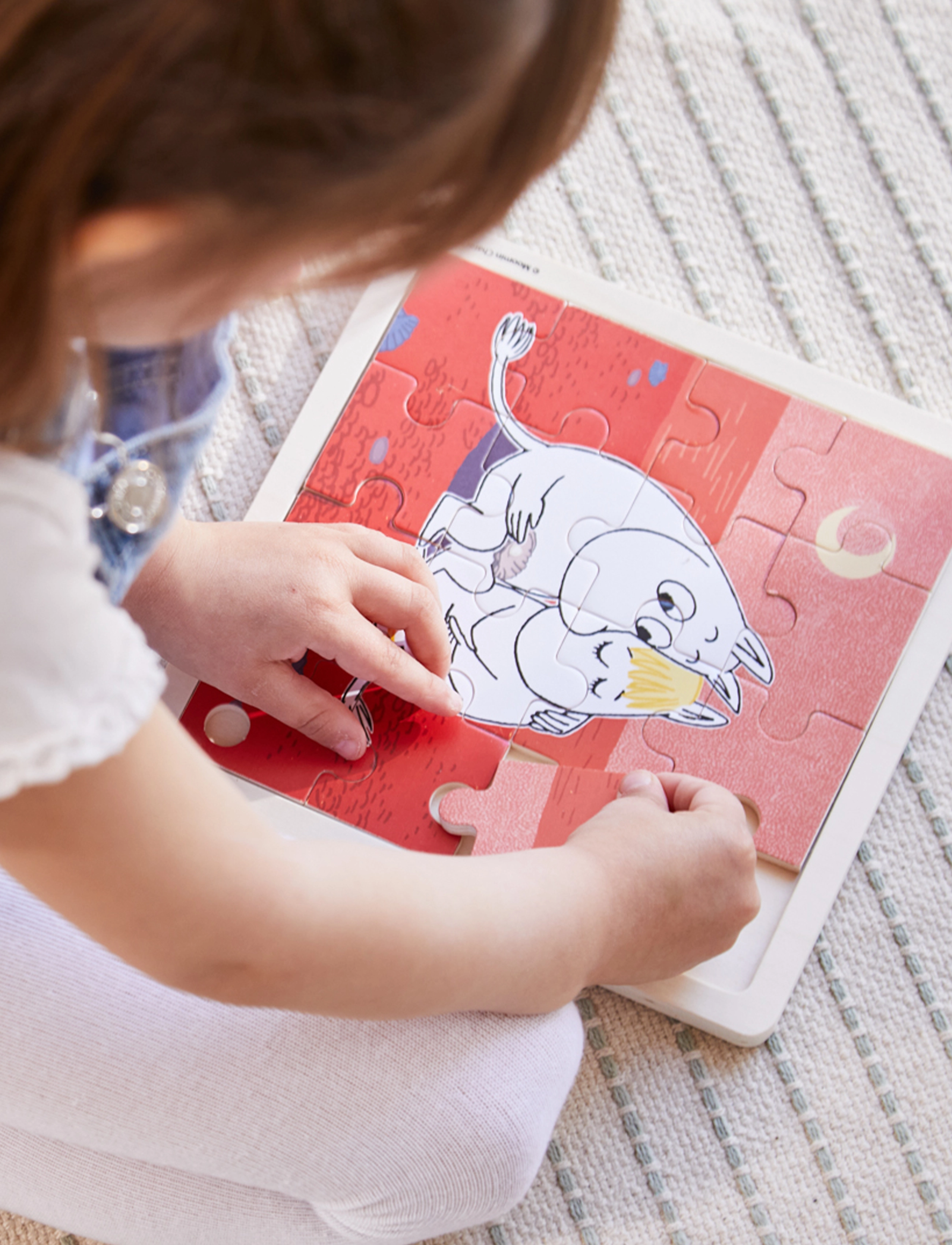 MUMIN Moomin Wooden Square Puzzle Caring, One Size, Puzzles, Mehrfarbig/gemustert - Kinder