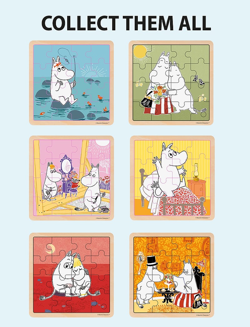 Muumitrollid - Moomin - Wooden Square Puzzle - Caring - puidust pusled - 1016 - 4