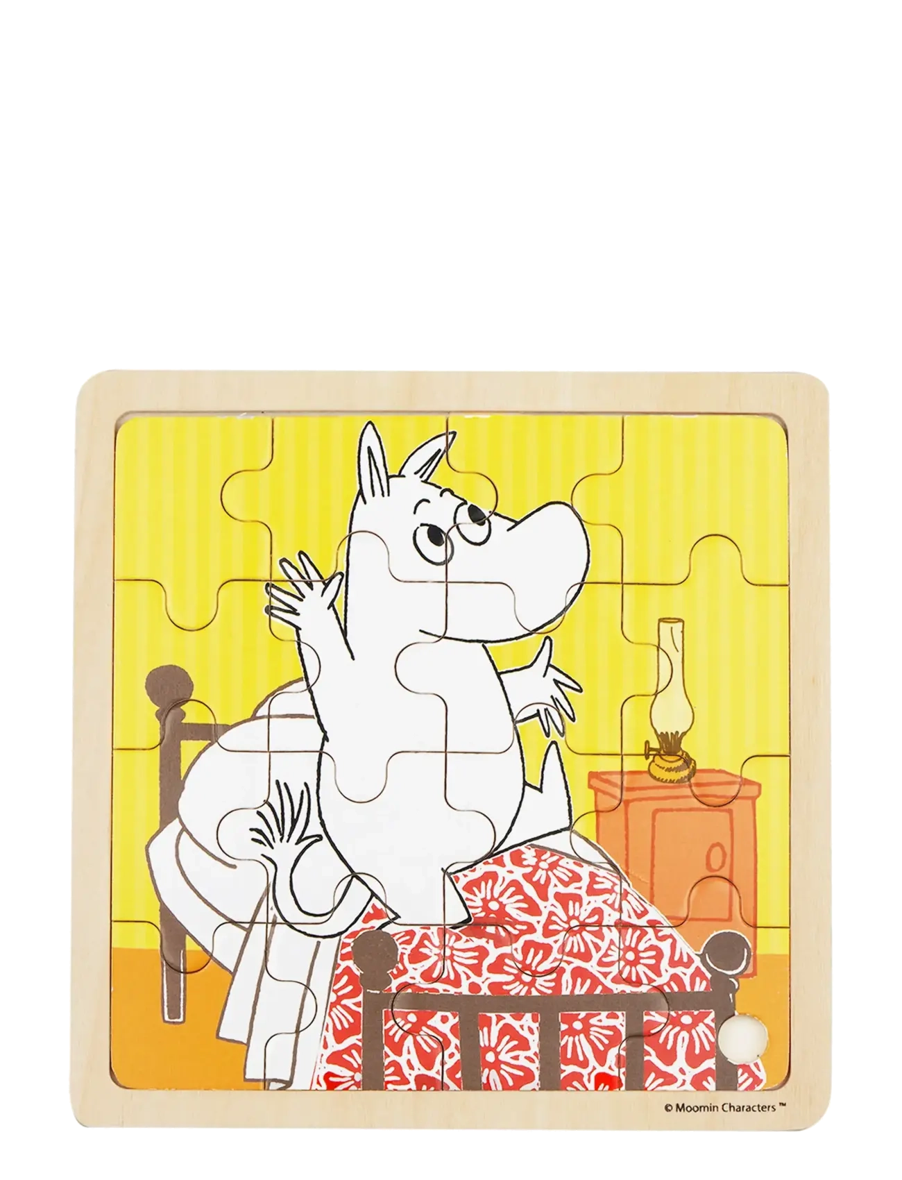 BARBO Spielzeug Moomin - Wooden Square Puzzle - Bedtime Jumping Patterned - One Size - Kinder