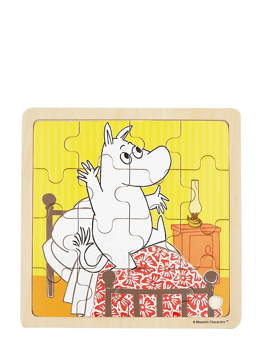 MOOMIN - Moomin - Wooden Square Puzzle - Bedtime Jumping - holzpuzzle - 1016 - 1