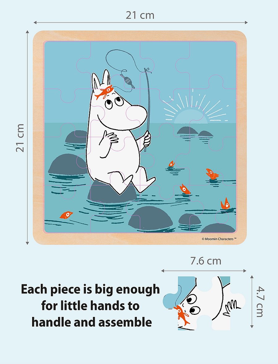 MOOMIN - Moomin - Wooden Square Puzzle - Fishing - puzzles en bois - 1016 - 2