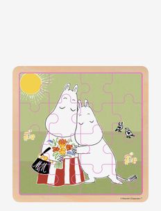 Moomin - Wooden Square Puzzle - Hugs, MUMIN
