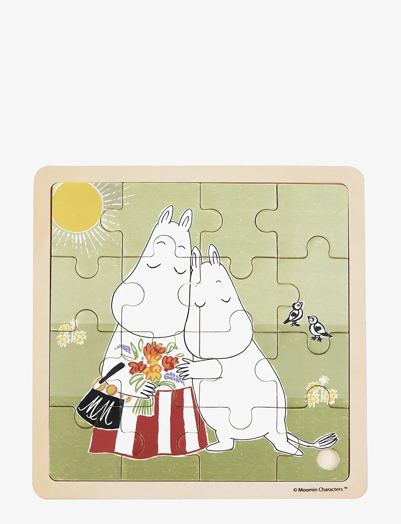 MUMIN - Moomin - Wooden Square Puzzle - Hugs - träpussel - 1016 - 1