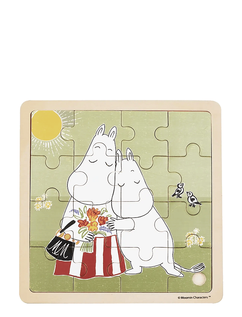 MUMIN - Moomin - Wooden Square Puzzle - Hugs - träpussel - 1016 - 1
