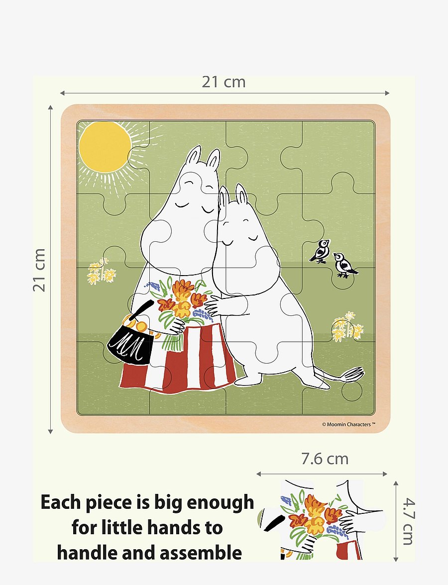 MOOMIN - Moomin - Wooden Square Puzzle - Hugs - puzzles en bois - 1016 - 2