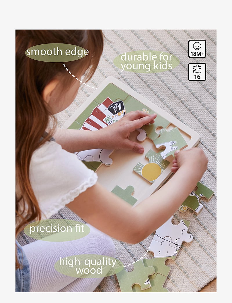 MUMIN - Moomin - Wooden Square Puzzle - Hugs - träpussel - 1016 - 3