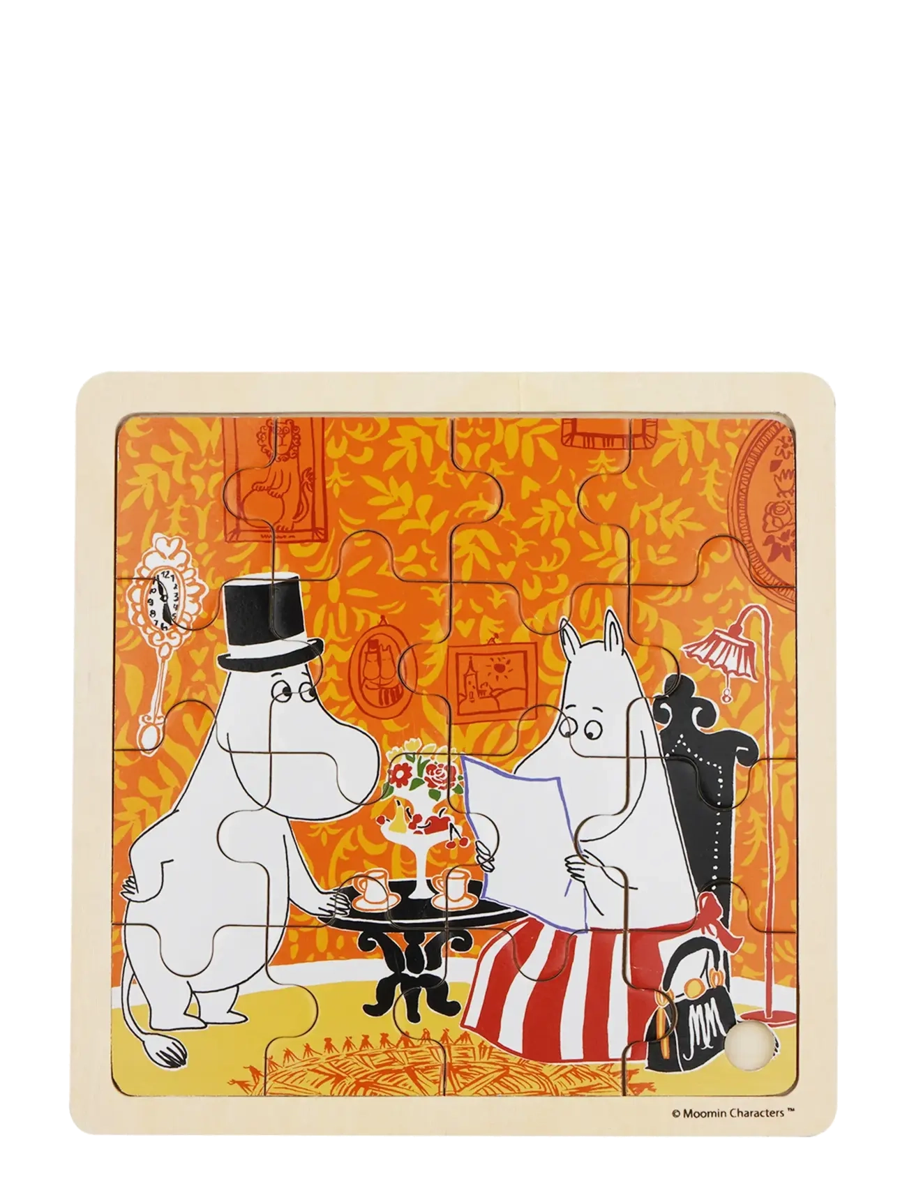 Barbo Toys - Moomin - Wooden Square Puzzle - Teatime - 1016 - 1