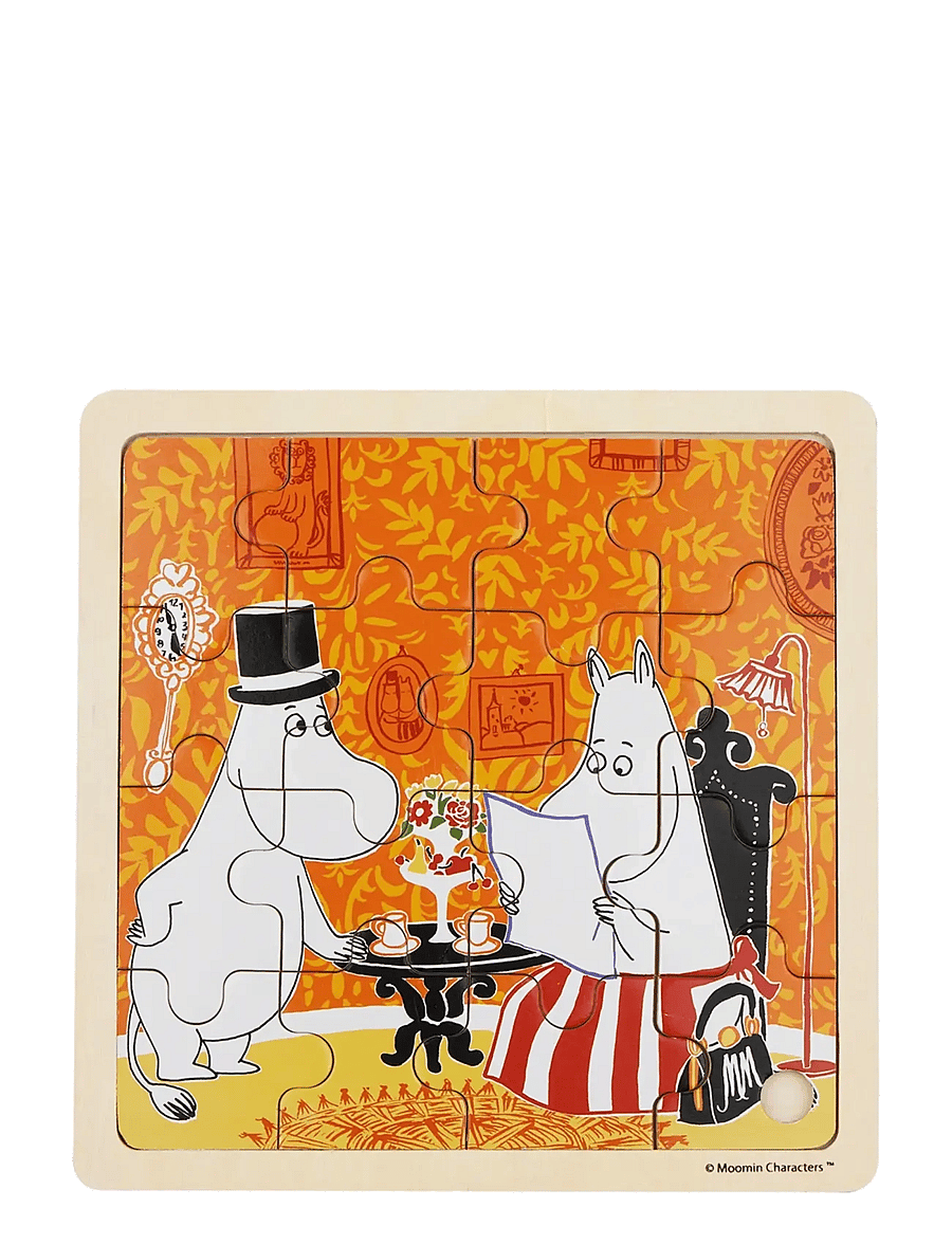 Barbo Toys - Moomin - Wooden Square Puzzle - Teatime - 1016 - 1