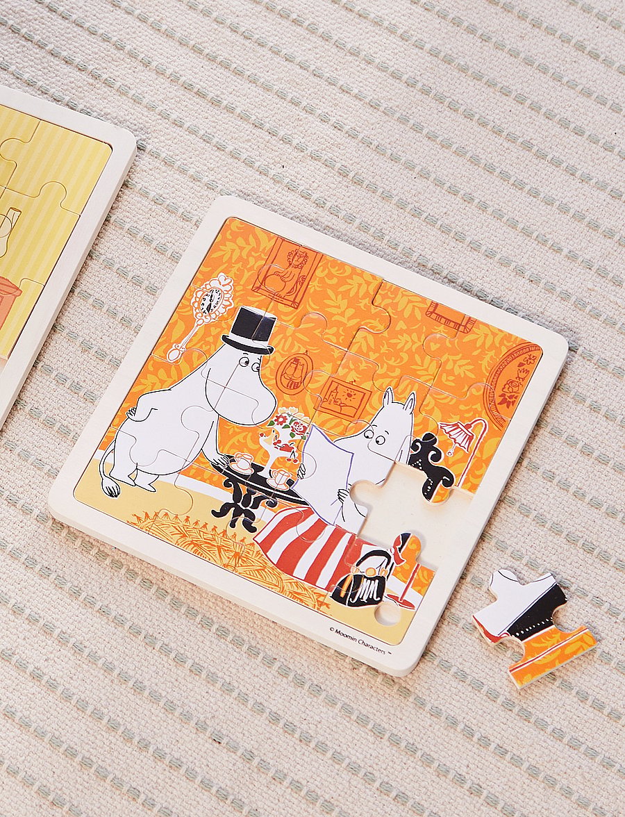 Barbo Toys - Moomin - Wooden Square Puzzle - Teatime - 1016 - 0