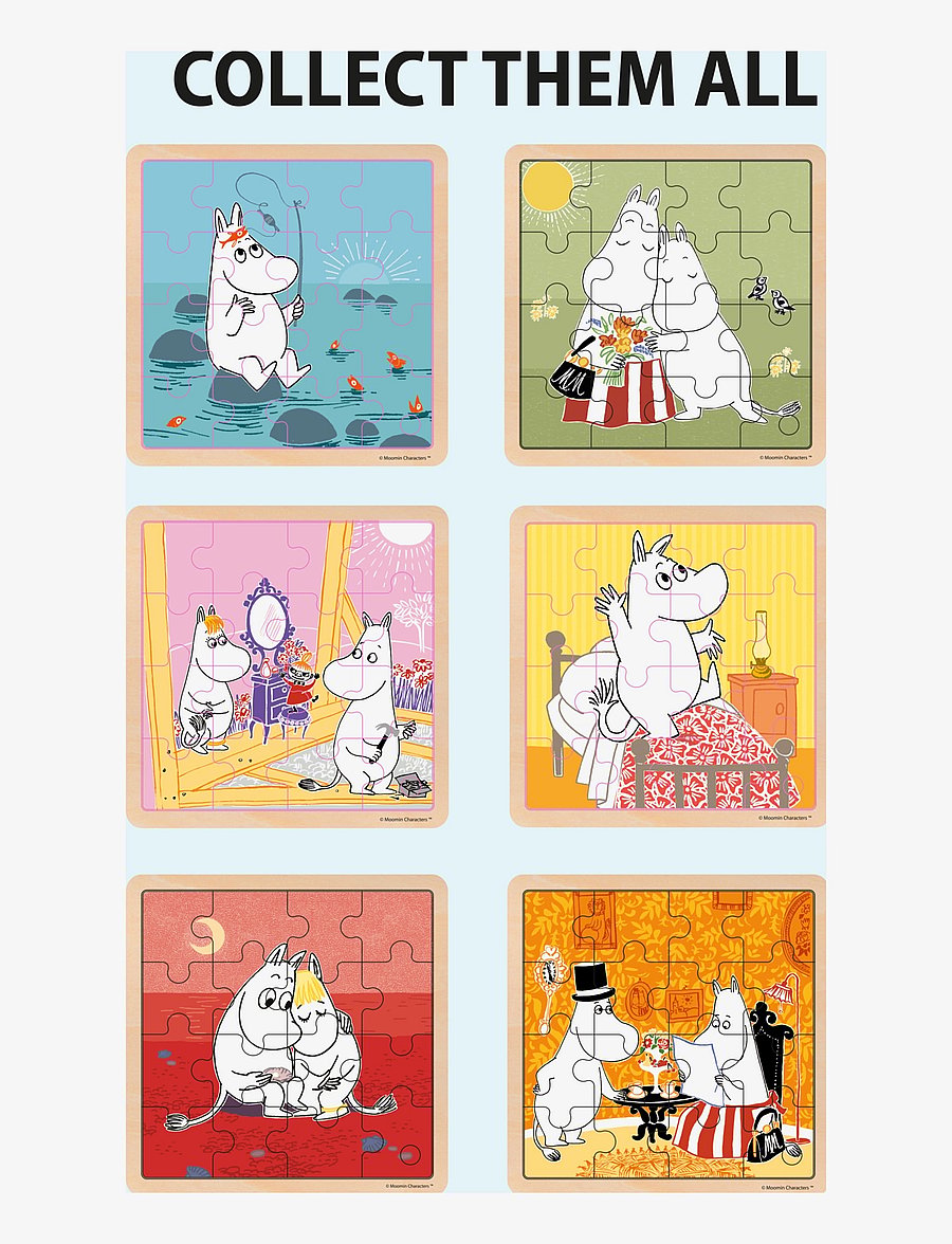 Barbo Toys - Moomin - Wooden Square Puzzle - Teatime - 1016 - 4