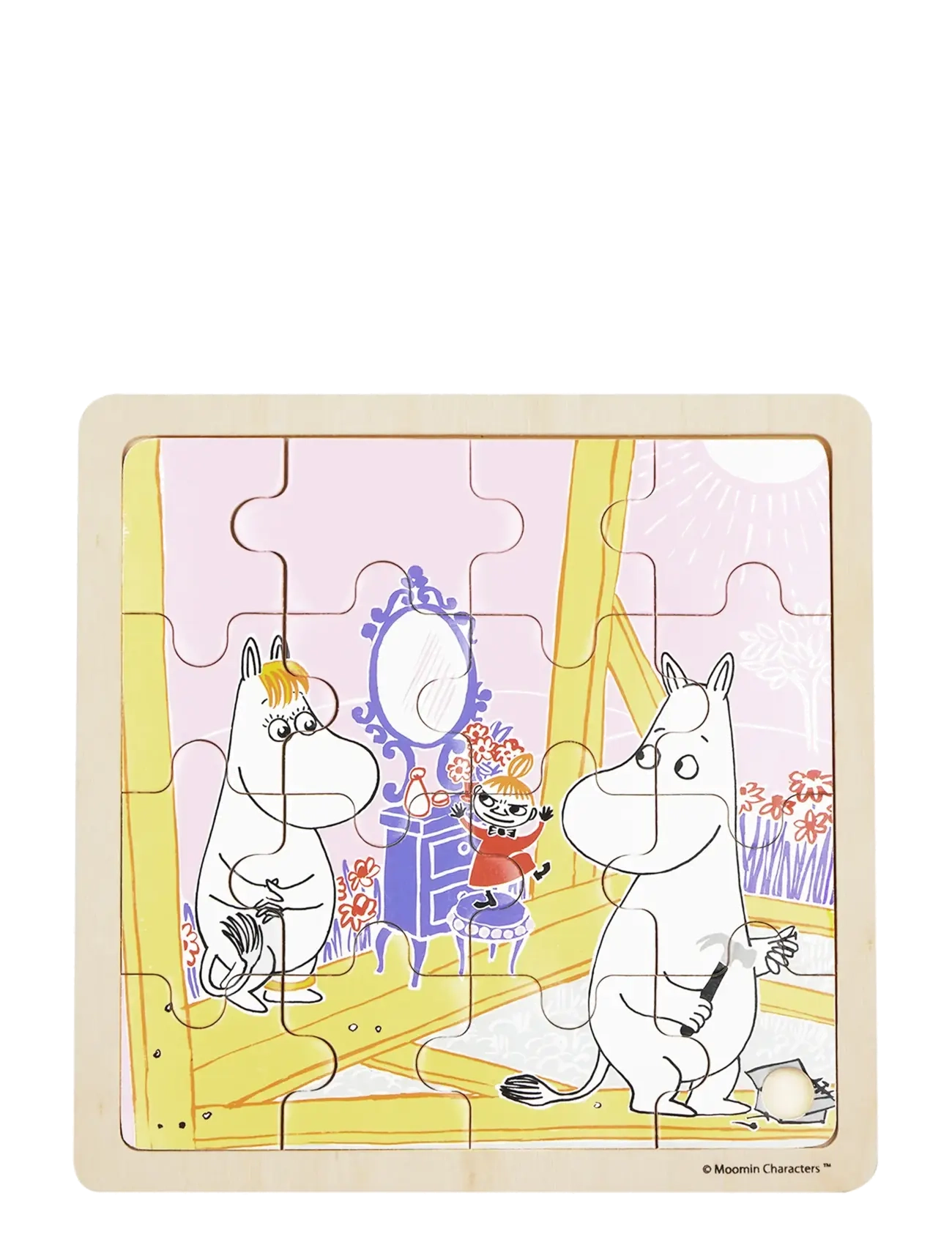 BARBO Spielzeug Moomin - Wooden Square Puzzle - Construction Fun Patterned - One Size - Kinder
