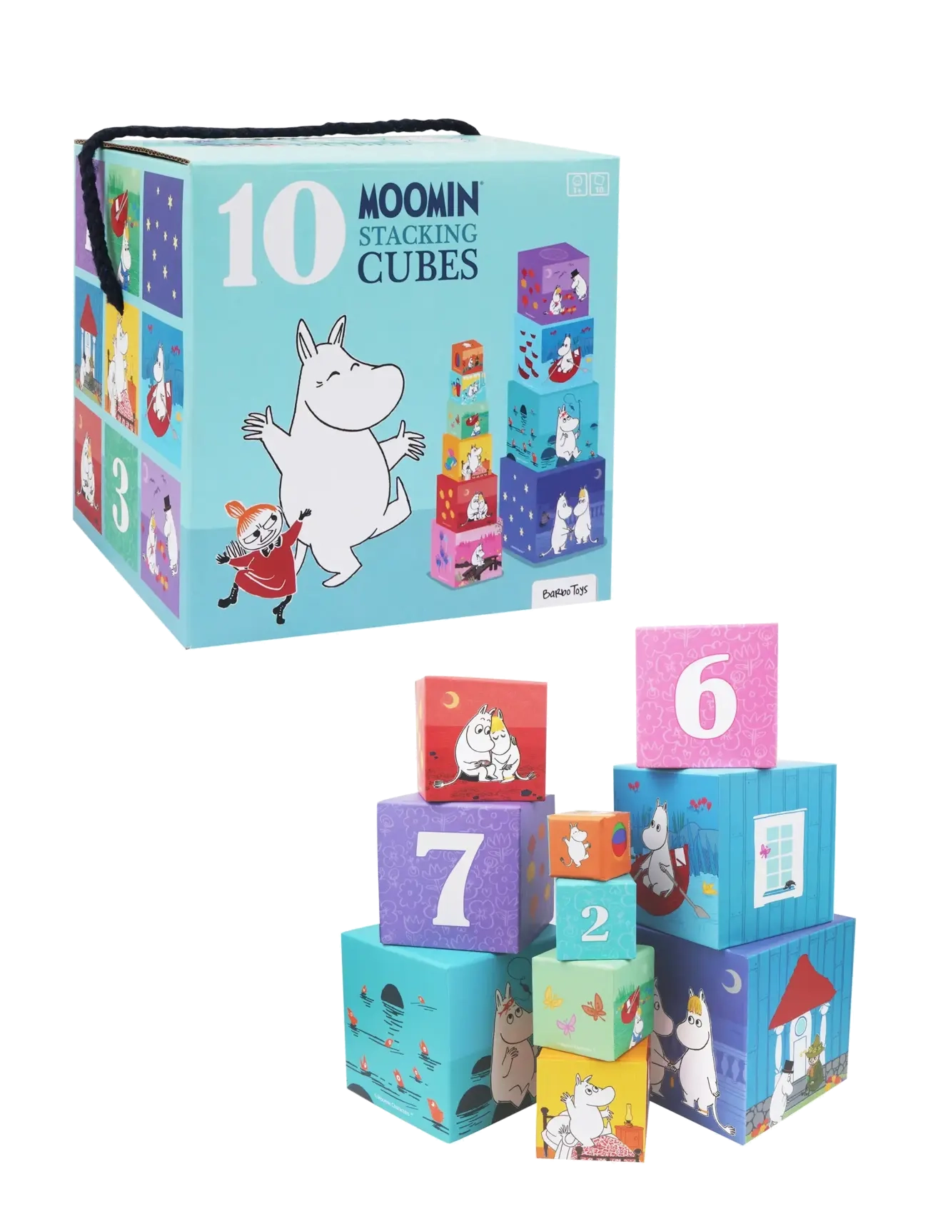 BARBO Spielzeug Moomin Stacking Cubes - The House Patterned - One Size - Kinder