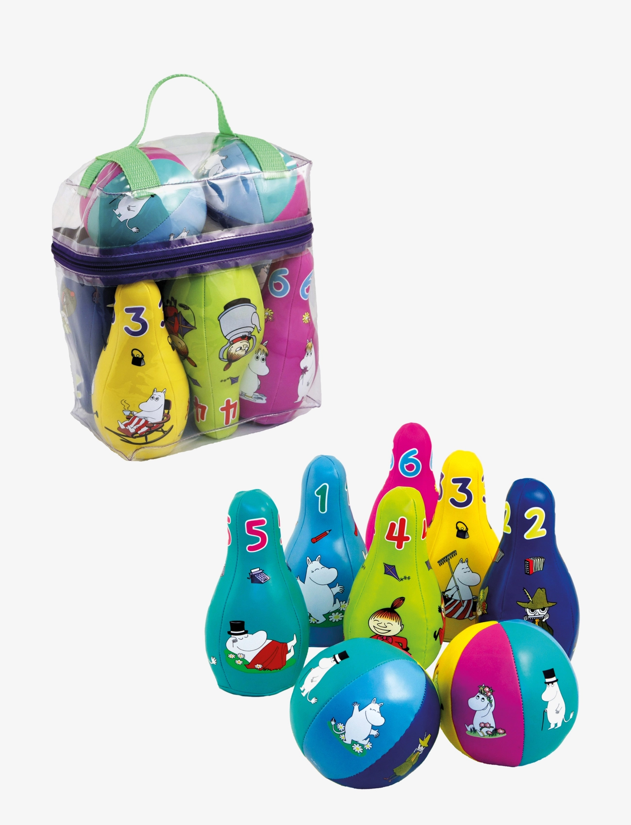 MUMIN Moomin Soft Bowling Set, One Size, Puzzles And Games, Mehrfarbig/gemustert - Kinder