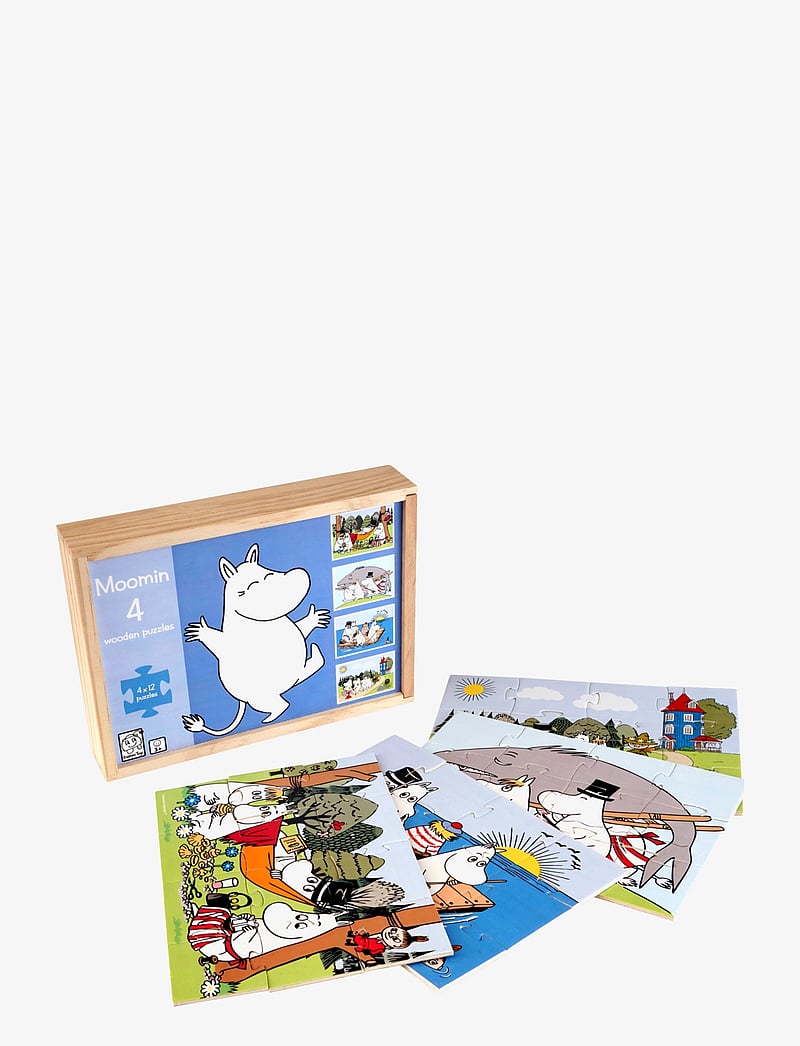 MUMIN - Moomin 4 wooden puzzles in a box - puslespill i tre - multiple color - 1
