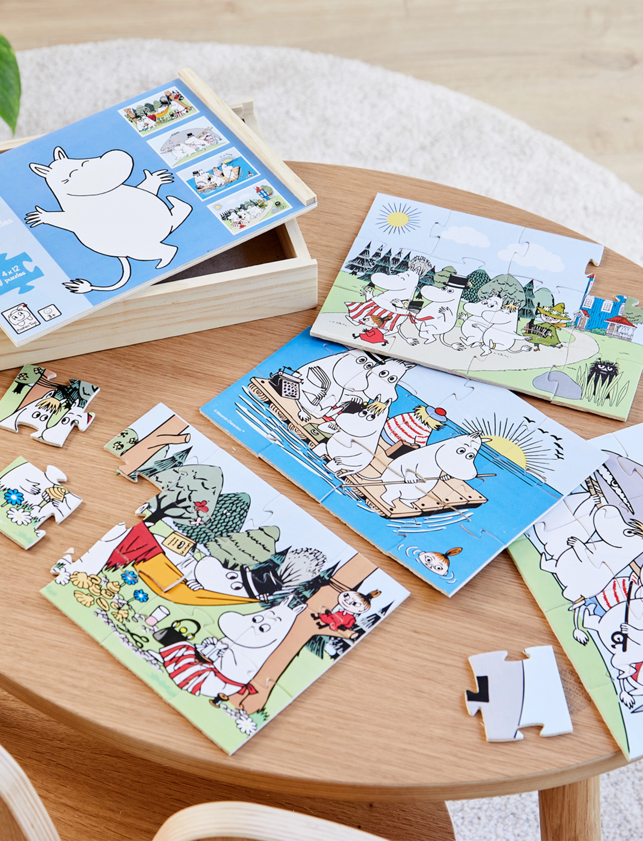 MOOMIN - Moomin 4 wooden puzzles in a box - pússluspil - multiple color - 0