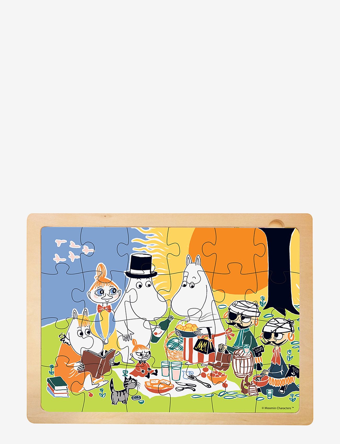 Muumitrollid - Moomin Wooden Frame Puzzle - Picnic - puidust pusled - multiple color - 1