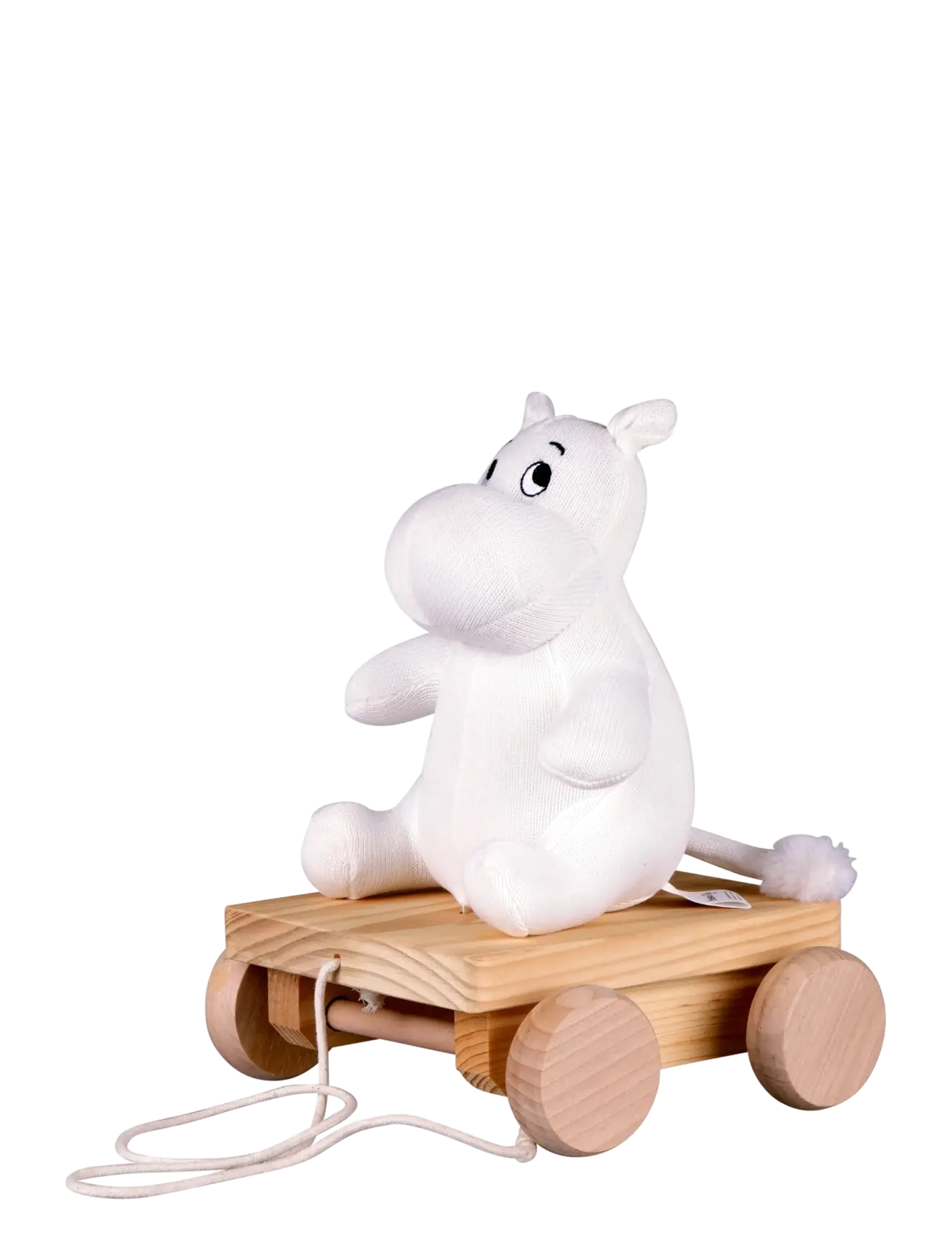 BARBO Spielzeug Moomin On Wheels - Pull Along Moomin Weiß - 18X 15X 30CM - Kinder