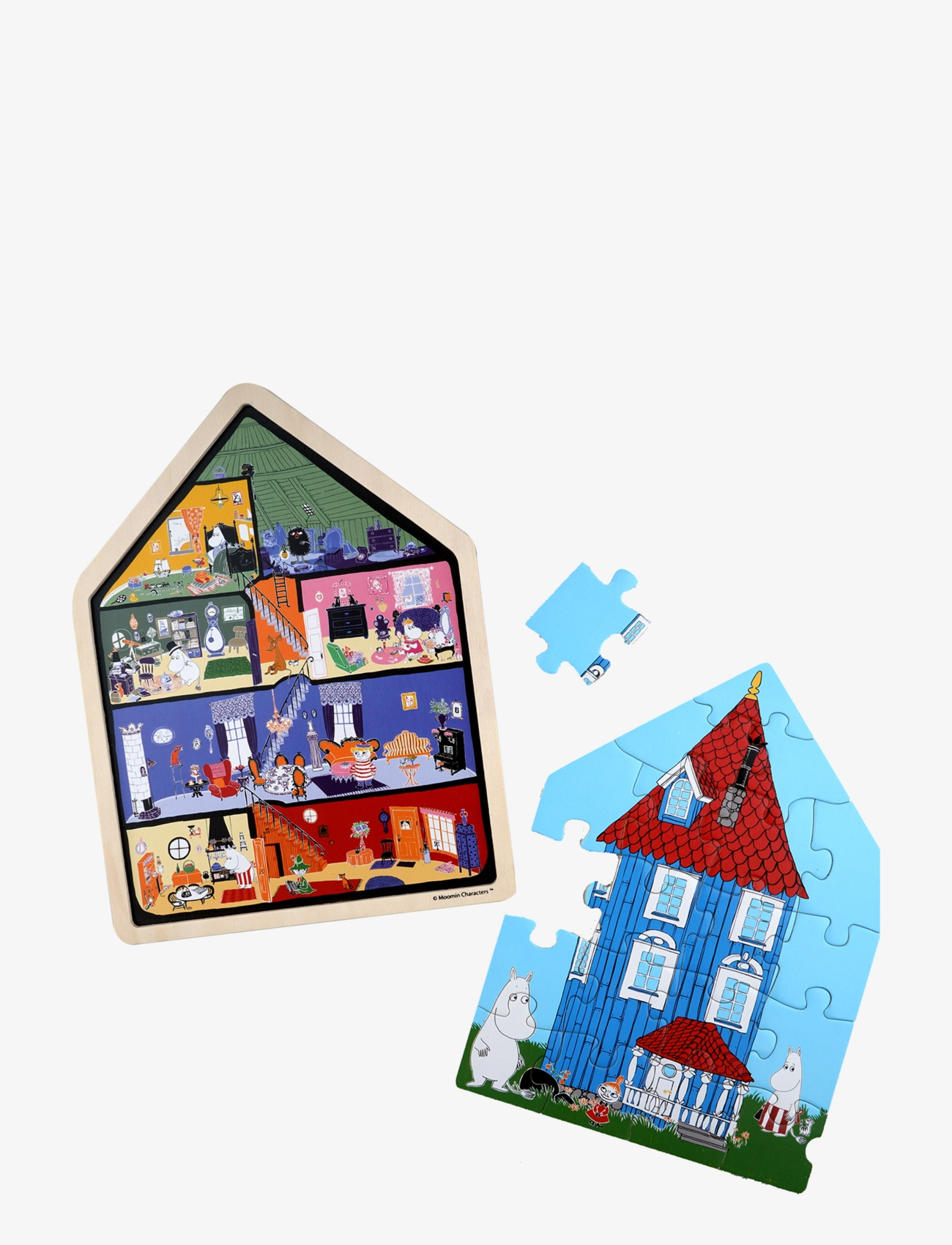 BARBO Spielzeug Moomin House - Wooden Frame Puzzle Patterned - One Size - Kinder