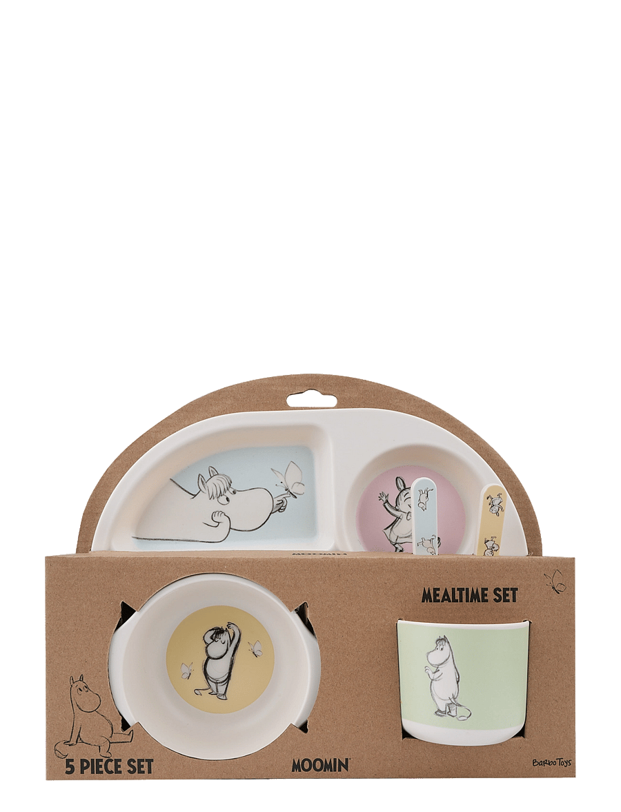 MUMIN - Moomin - Mealtime Set w. 4 Rooms Plate - 5pcs - Color - tillbehör till leksakskök - multiple color - 1