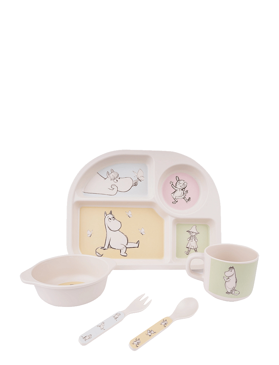 MUMIN - Moomin - Mealtime Set w. 4 Rooms Plate - 5pcs - Color - tillbehör till leksakskök - multiple color - 2