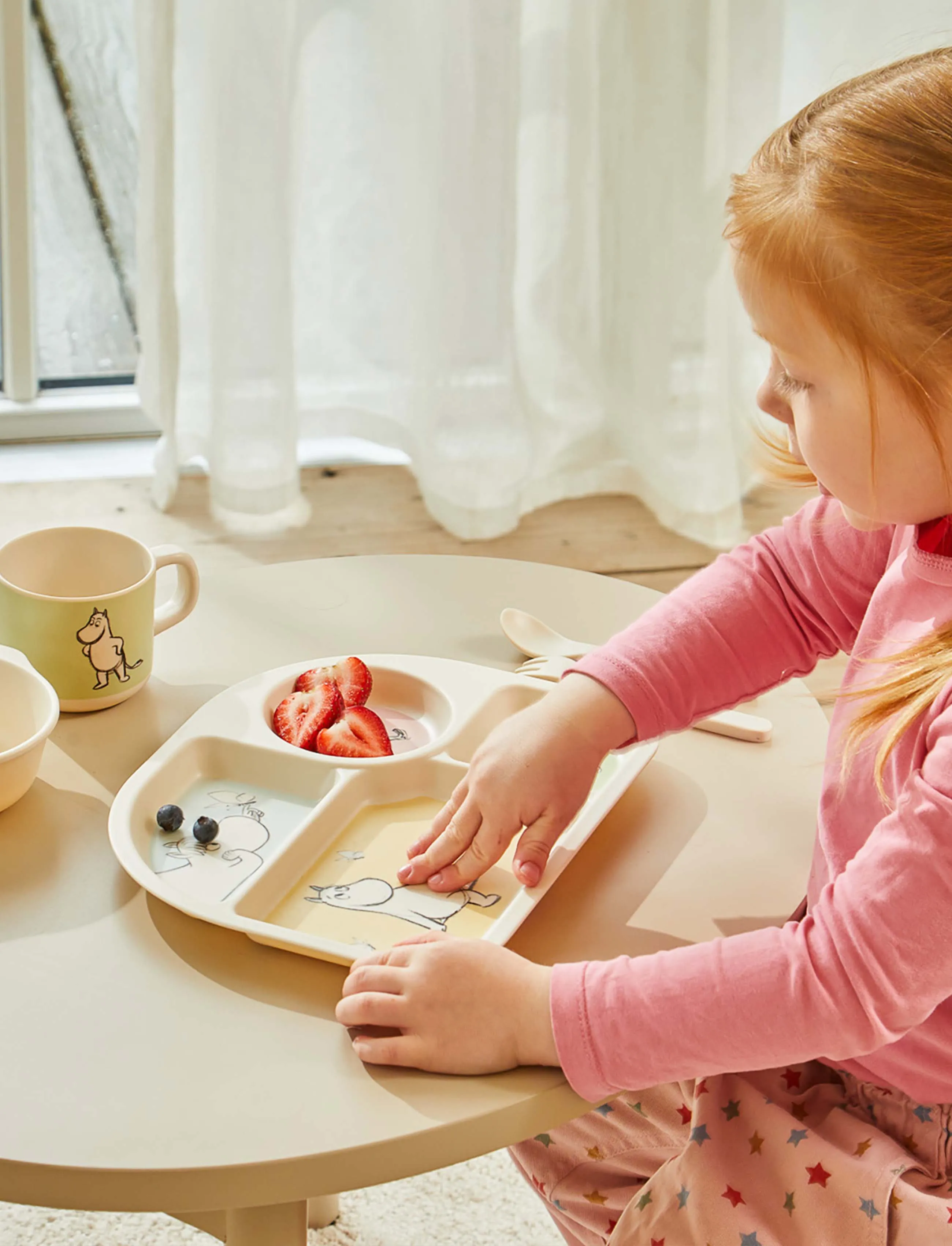 MUMIN - Moomin - Mealtime Set w. 4 Rooms Plate - 5pcs - Color - tillbehör till leksakskök - multiple color - 0