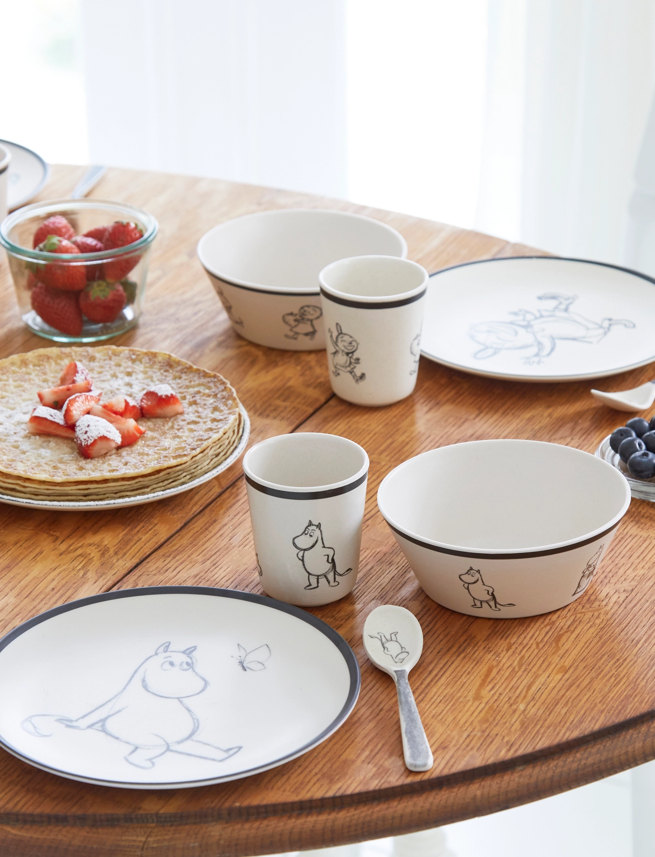 MUMIN Moomin Tableware Plate, Ø 21 cm, Plates & Bowls, Creme - Plates, Kinder