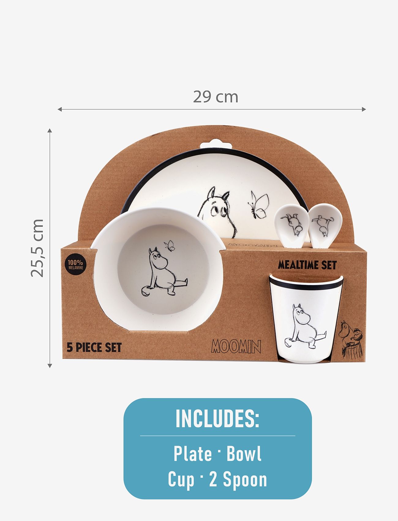 Muumitrollid - Moomin Tableware 5 pcs set - Õhtusöögikomplektid - multiple color - 5