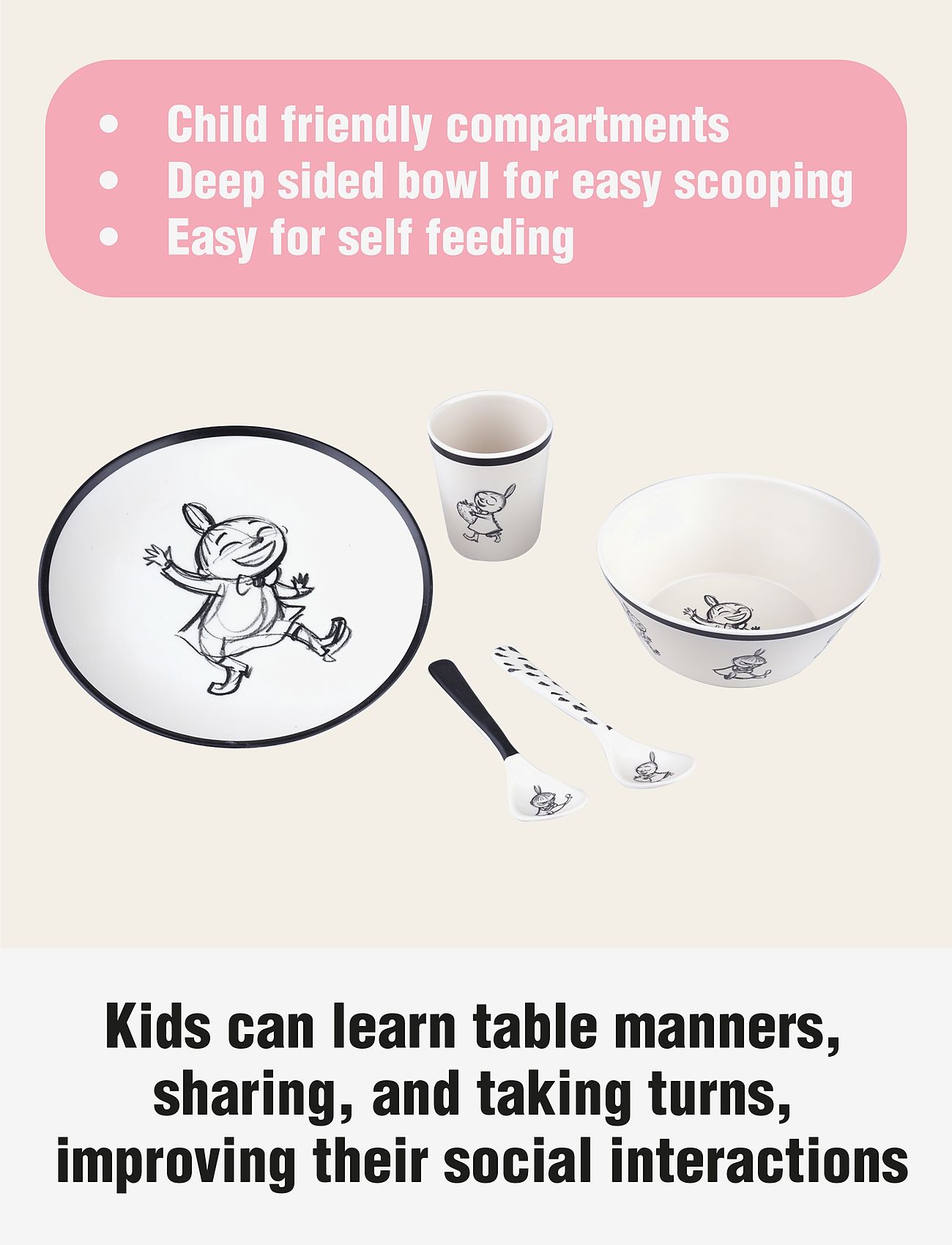 MUMIN - Moomin Little My Tableware 5 pcs set - serveringsset - multiple color - 5