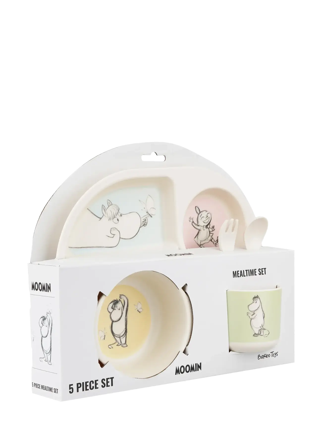 MUMIN Moomin Mealtime Set with a 4 Room plate - Serveringsset - MULTIPLE COLOR / white