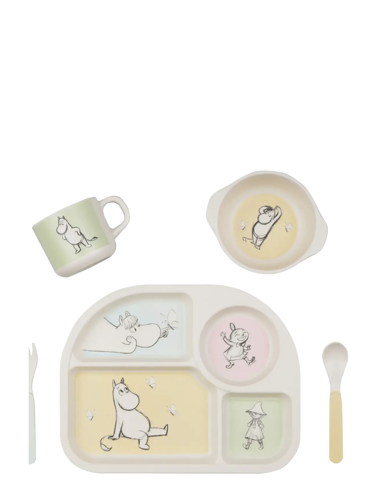 MOOMIN - Moomin Mealtime Set with a 4 Room plate - multiple color - 2