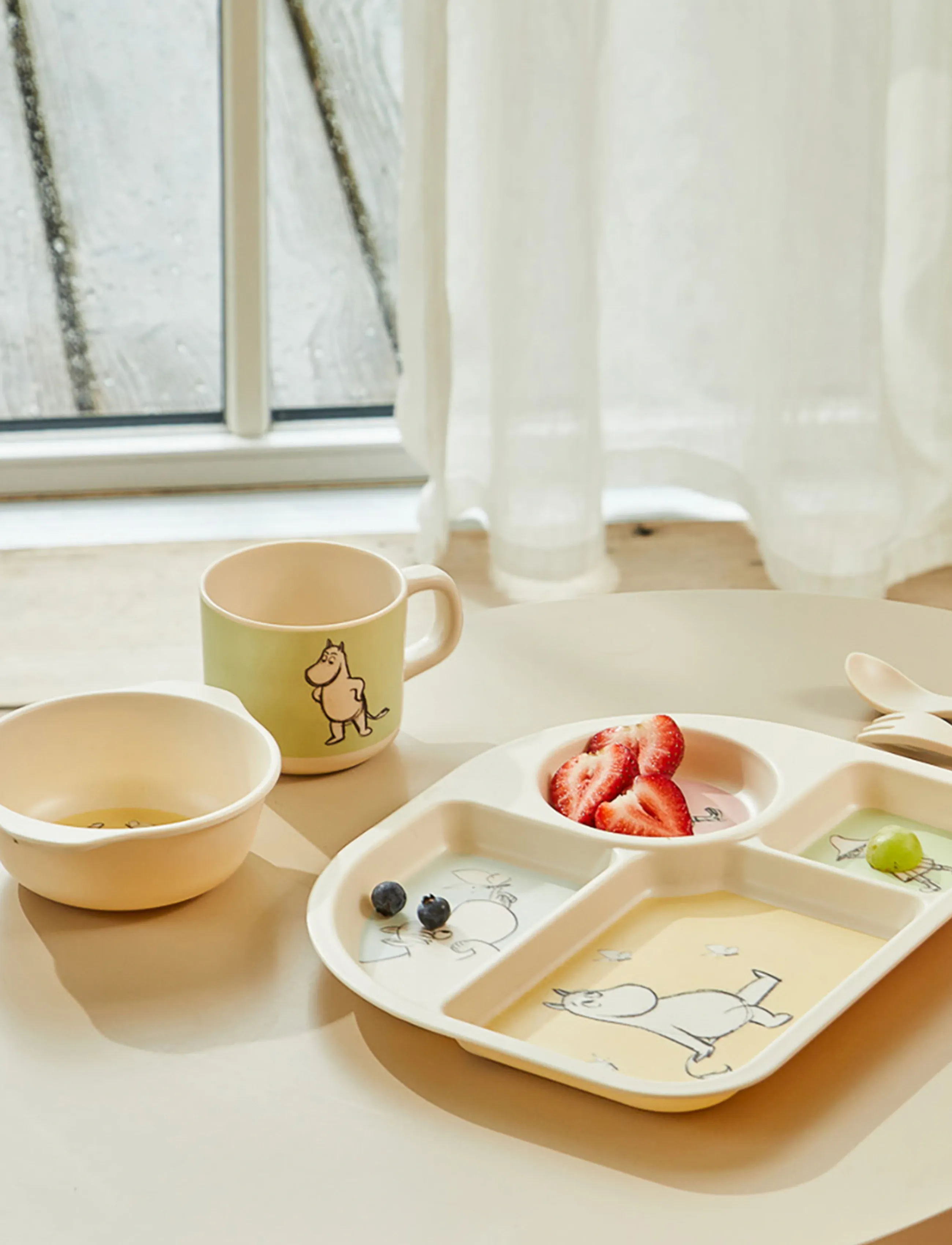 MOOMIN - Moomin Mealtime Set with a 4 Room plate - multiple color - 0