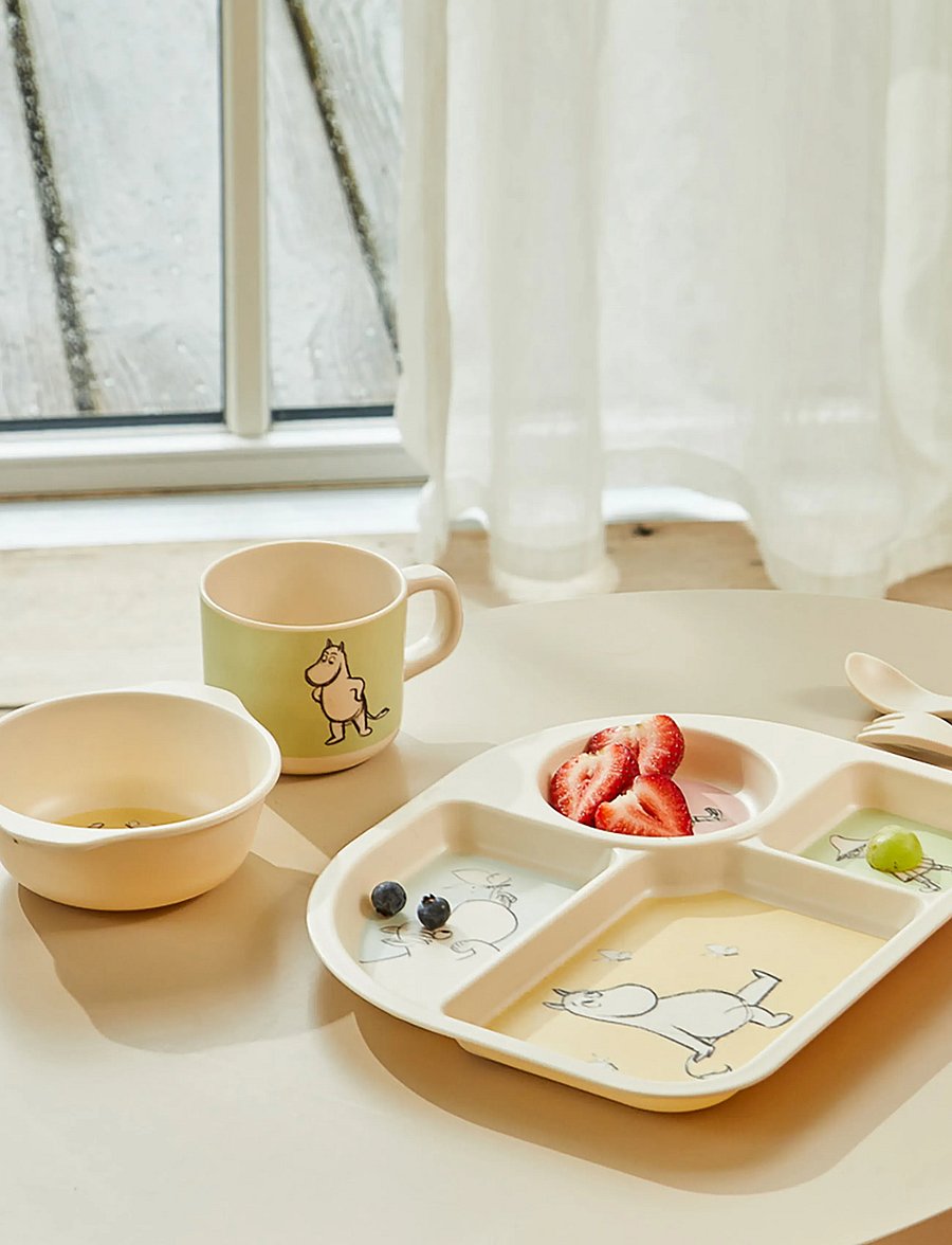 MOOMIN - Moomin Mealtime Set with a 4 Room plate - multiple color - 0