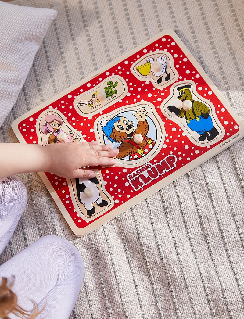 Barbo Toys - Rasmus Klump - Knoppuslespil i træ (6 brikker) - holzpuzzles - 1016 - 2