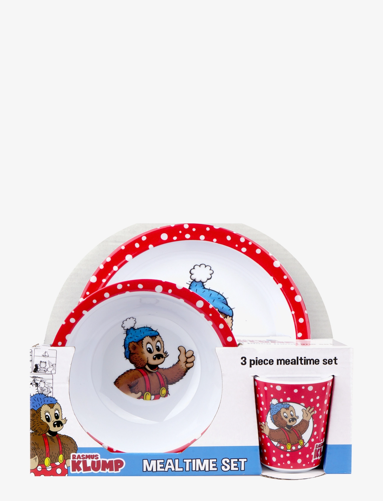 Rasmus Klump - 3 Pcs Mealtime Set, Dinner Sæt, Multi/mønstret, Str: ONE SIZE